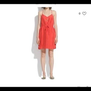 Madewell Daybreak Silk Sundress Pumpkin